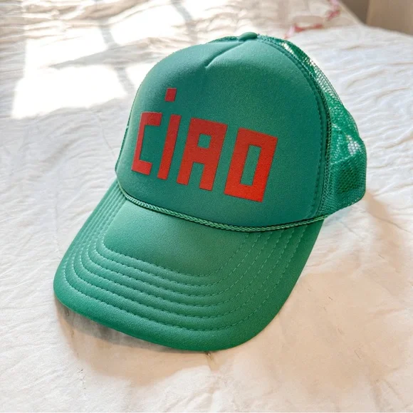 Clare V | Accessories | Clare V Green Ciao Trucker Hat  display picture 1